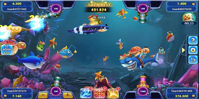 Game Jackpot Đánh Cá có giao diện đẹp mắt